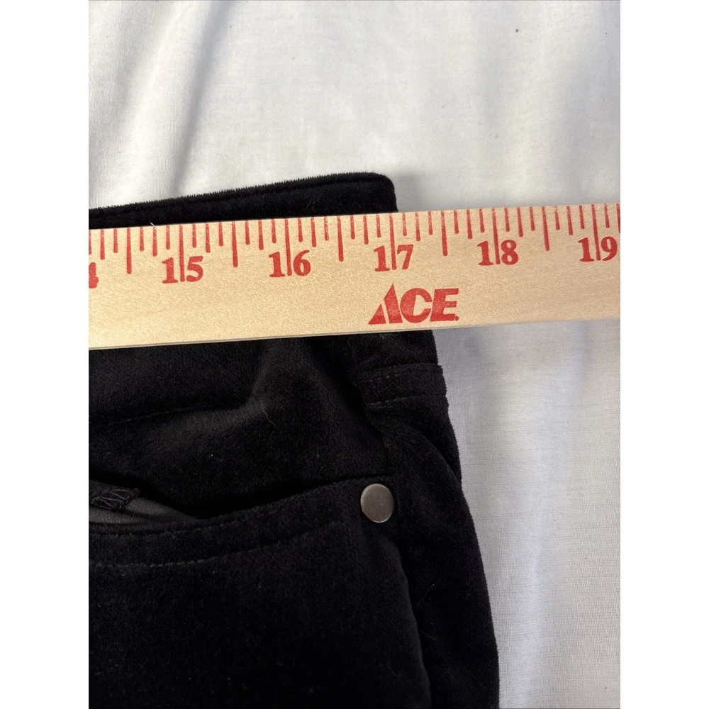 VTG Christopher & Banks Women’s Pants Size 10 Black Velvet Feel 5 Pockets 34x31